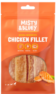 MISTY & BLUEY SNACK FILETES POLLO 300G