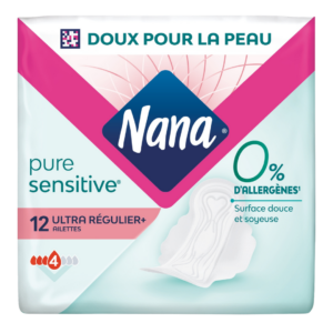 NANA SERVIETTES AILETTES PURE SENSITIVE 12U