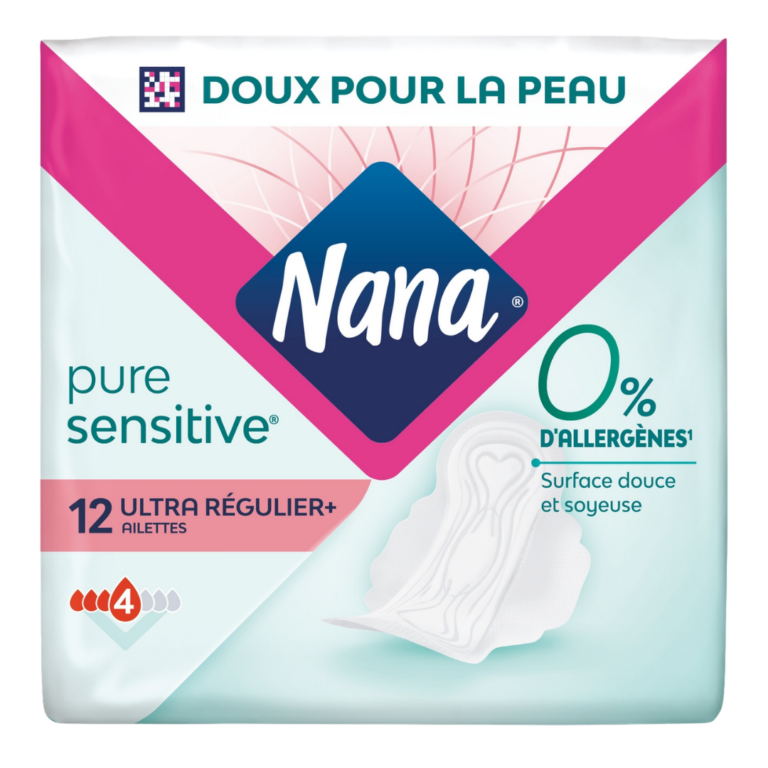 NANA SERVIETTES AILETTES PURE SENSITIVE 12U