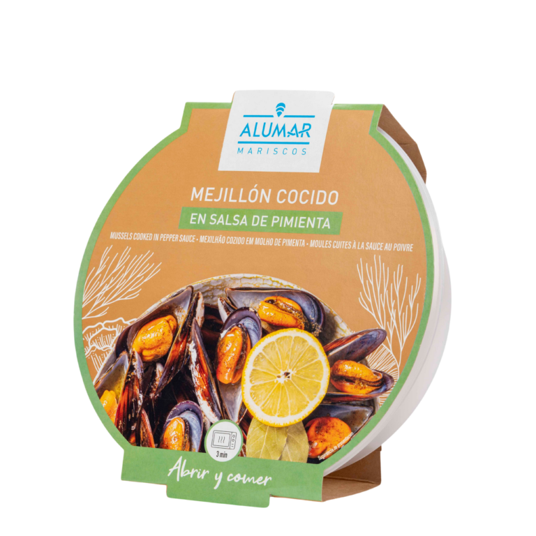 ALUMAR MEXILHÃO COZIDO PIRI-PIRI E LOURO 500G