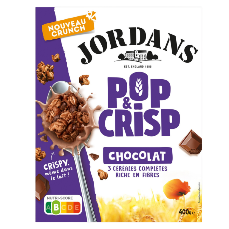JORDANS POP & CRISP CHOCOLAT 400G