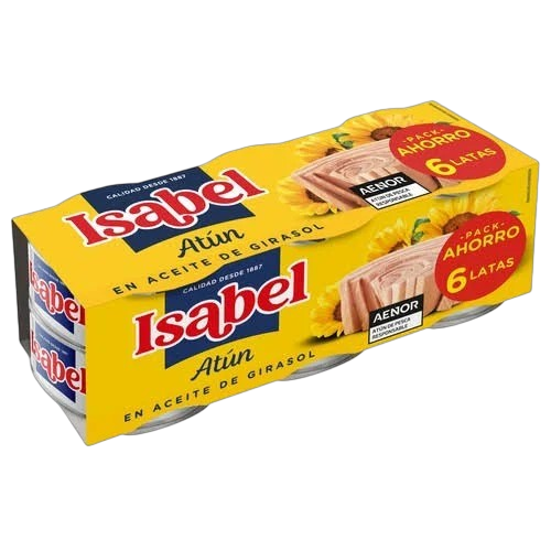 ISABEL ATÚN EN ACEITE DE GIRASOL PAC 6 X 52G