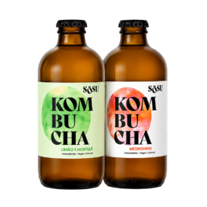 SOSU KOMBUCHA MEDRONHO / LIMÃO E HORTELÃ 330ML