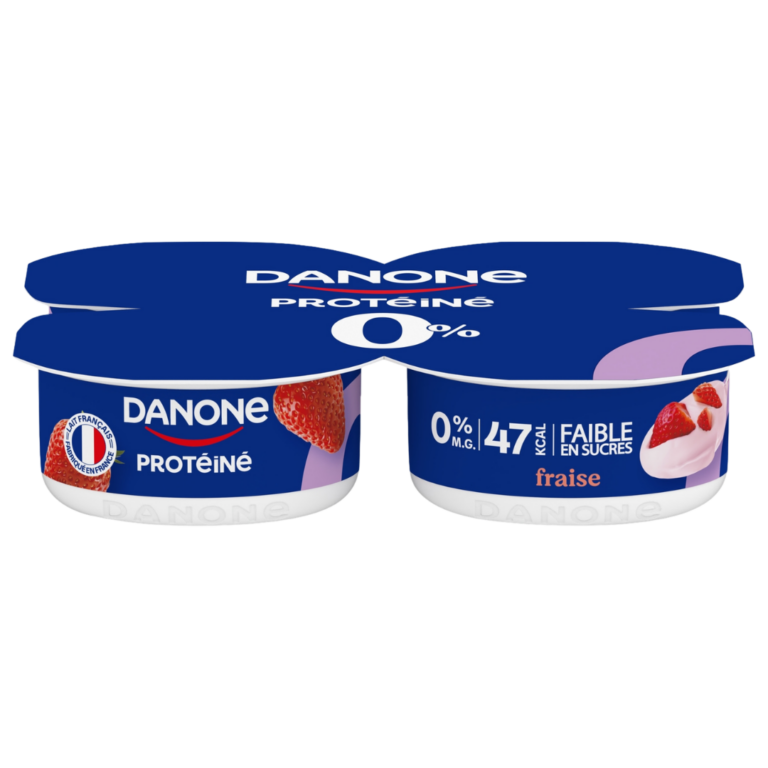 DANONE FROMAGE BLANC PROTEINÉ FRAISE 4X100G