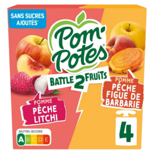 MATERNE POM'POTES POMME PÊCHE FIGUE 4X90G