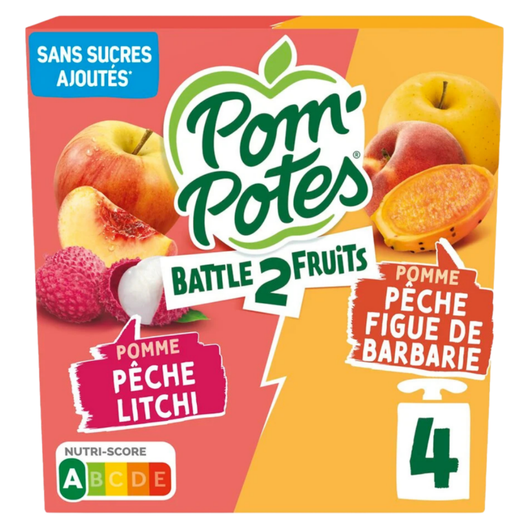 MATERNE POM POTES BATTLE 2 FRUITS 4X90G