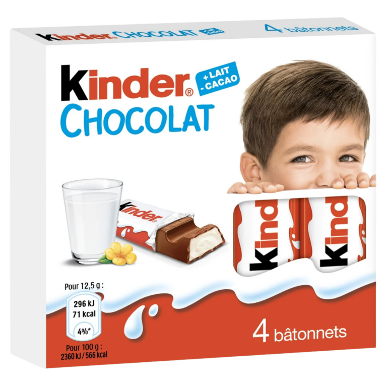 KINDER CHOCOLAT PACK 4 BARRES 50G