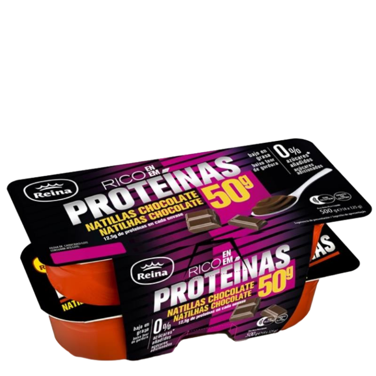 REINA NATILHAS CHOCOLATE PROTEINAS 4X125G