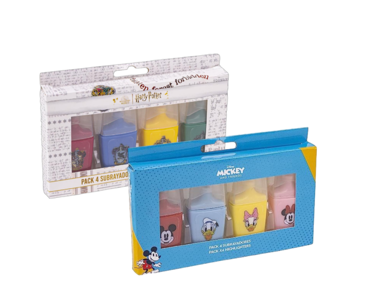 DISNEY PACK 4 SUBRAYADORES HARRY POTTER/MICKEY