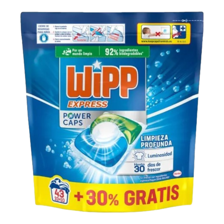 WIPP EXPRESS DETERGENTE LÍQUIDO LIMPIEZA PROFUNDA 33+10 LAVADOS