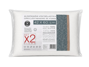 ALMOHADA 60% VISCO 60X45CM PACK 2