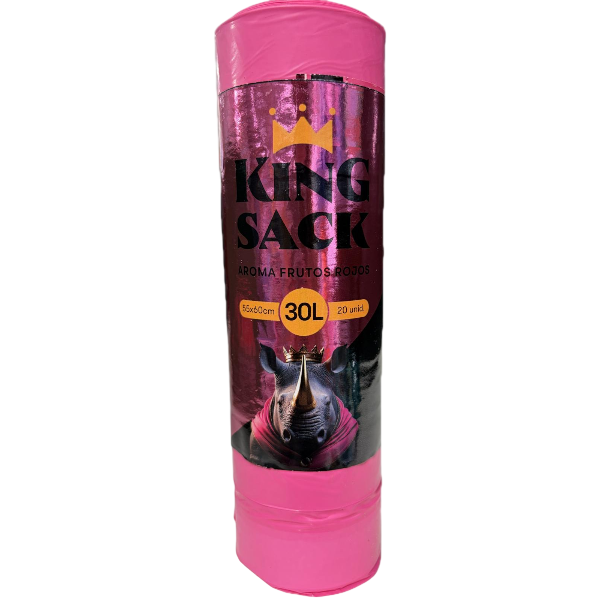 KING SACK SAC POUBELLE PARFUMÉ FUCHSIA 30L 20U