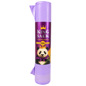 KING SACK BOLSA BASURA MORADA PERFUMADA 50L 10UDS