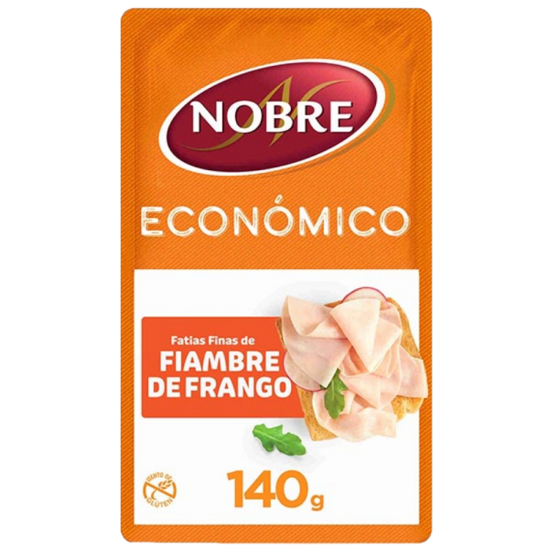 NOBRE FIAMBRE PEITO FRANGO FATIAS FINAS ECONÓMICO 140G