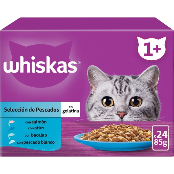 WHISKAS PESCADO EN GELATINA 24X85G
