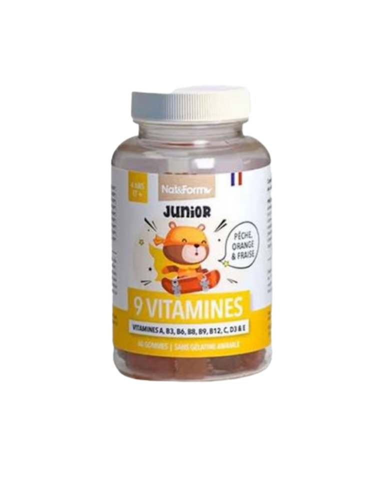 NAT&FORM GOMINOLAS JUNIOR 9 VITAMINES 60G