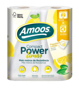 AMOOS PAPEL COCINA LIMÓN 2 CAPAS 2 ROLLOS