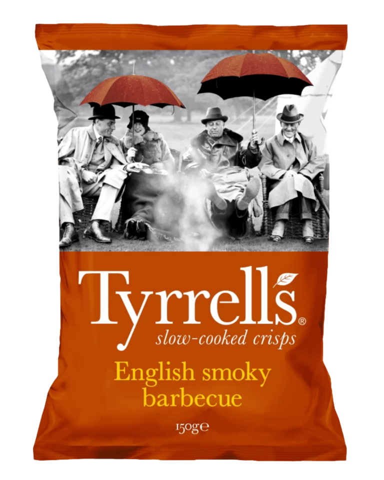 TYRRELLS CHIPS SMOKY BARBECUE 150G