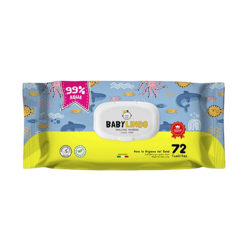 BABY LINDO TOALLITAS AQUA CON TAPA 72U