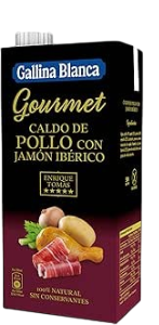 GALLINA BLANCA CALDO DE POLLO CON JAMÓN 1L