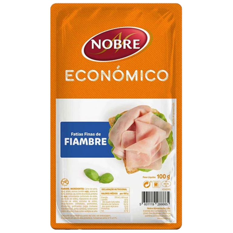 NOBRE FIAMBRE FATIAS FINAS 100G