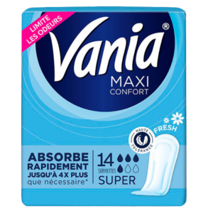 VANIA SERVIETTES HYGIENIQUES MAXI CONFORT 14U