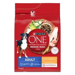 PURINA UN CHIEN ADULTE MOYEN/MAX POULET 2,5KG