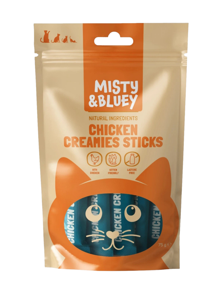 MISTY & BLUEY BÂTONNETS DE CRÈME GLACÉE POULET 75G