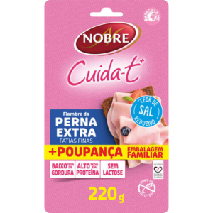 NOBRE FIAMBRE PERNA EXTRA FATIAS FINAS CUIDA-T 220G
