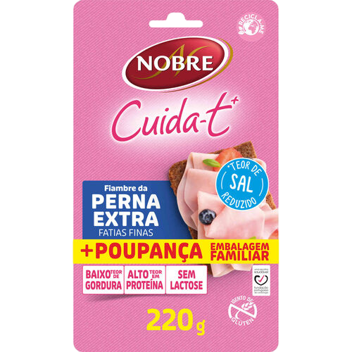 NOBRE FIAMBRE PERNA EXTRA FATIAS FINAS CUIDA-T 220G
