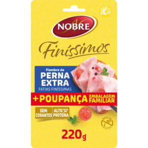 NOBRE FIAMBRE PERNA EXTRA FATIAS FINAS 220G