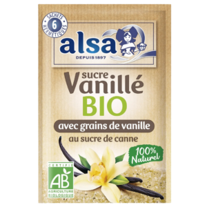 ALSA SUCRE VANILLÉ BIO 6 SACHETS 45G