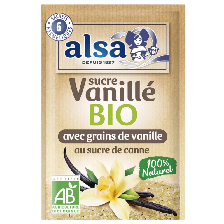 ALSA SUCRE VANILLÉ BIO 6 SACHETS 45G