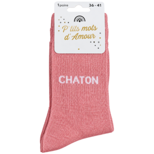 P'TITS MOTS D'AMOUR PAIRE DE CHAUSSETTES 36-41