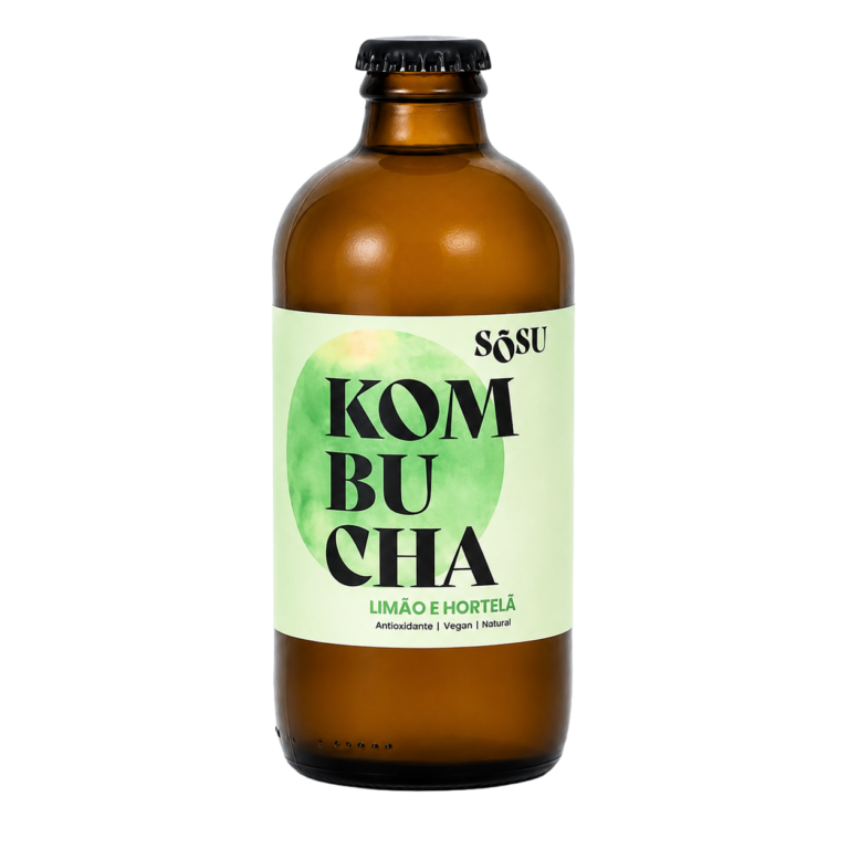 SOSU KOMBUCHA LIMÃO E HORTELÃ 330ML