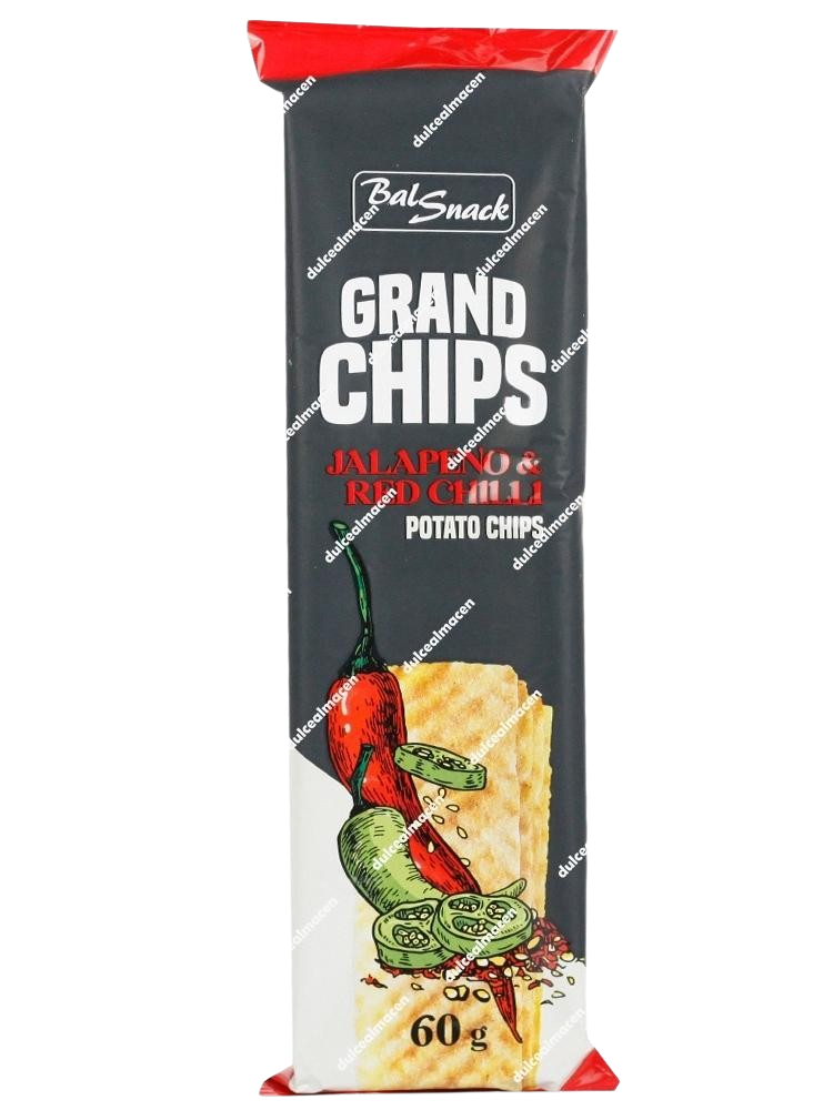 BALSNACK CHIPS JALAPEÑOS CHILIS ROJOS 60G