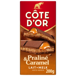 COTE D'OR CHOCOLAT LAIT PRALINÉ CARAMEL 200G