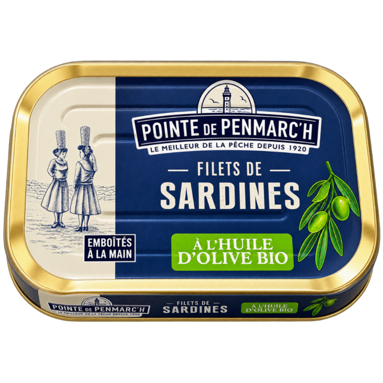 POINT DE PENCHMARC'H FILETS DE SARDINES HUILE OLIVE BIO 90G