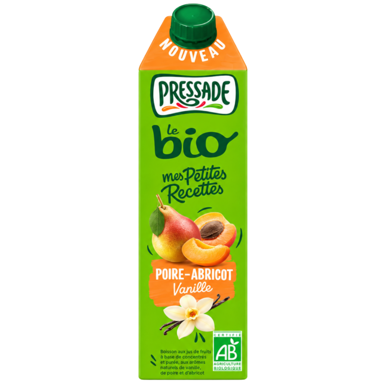 PRESSADE JUS POIRE ABRICOT VANILLE BIO 1L