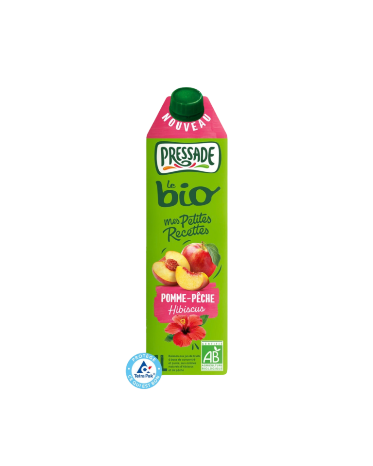 PRESSADE JUS POMME PECHE HIBISCUS BIO 1L