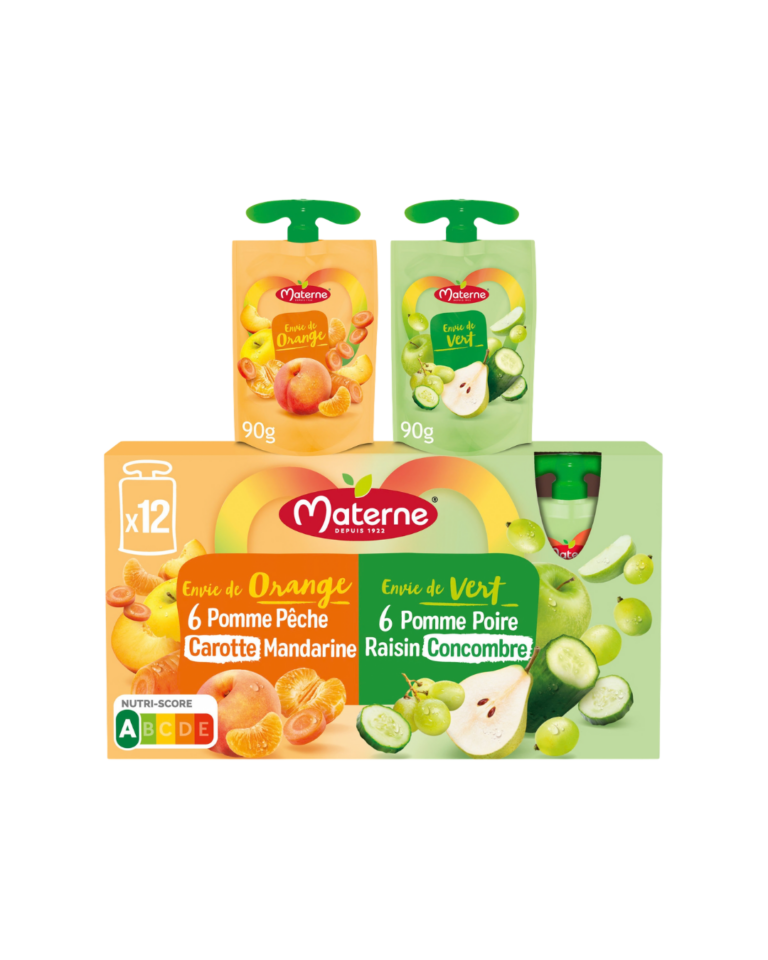 MATERNE GOURDES ENVIE ORANGE VERT 12X90G