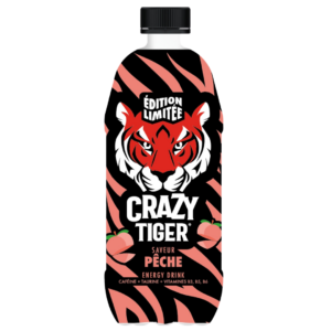 CRAZY TIGER BOISSON ÉNERGÉTIQUE PÊCHE 35CL