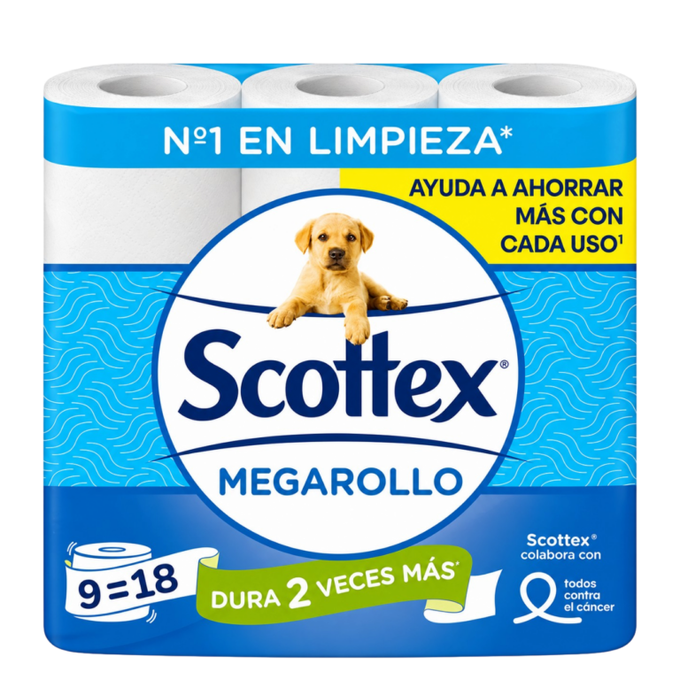 SCOTTEX PAPEL MEGAROLLO 2 CAPAS 9 ROLLOS