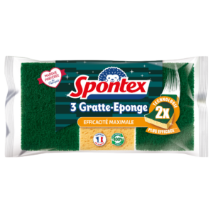 SPONTEX GRATTE-EPONGE DUO 2+1