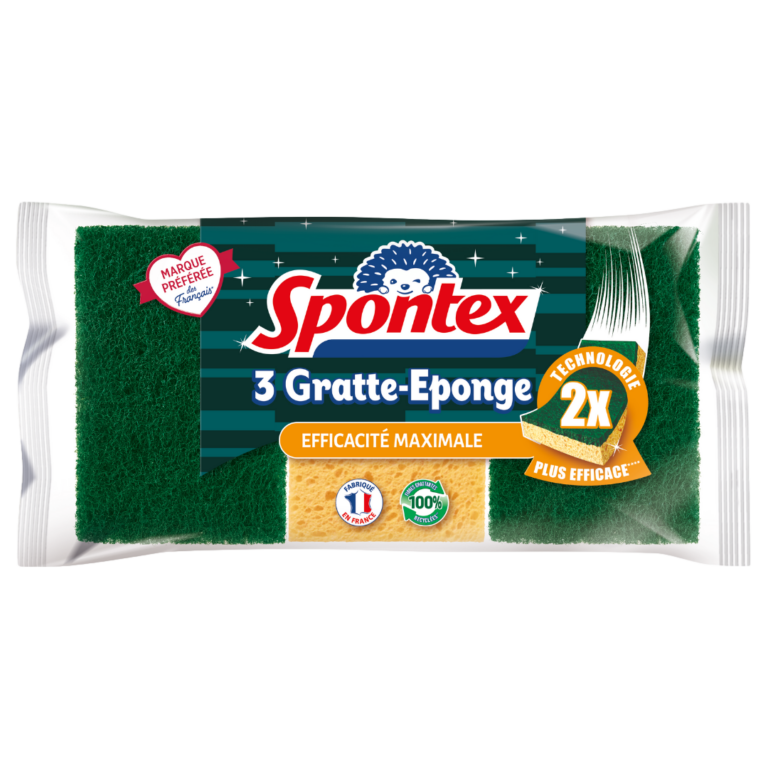 SPONTEX GRATTE-EPONGE DUO 2+1