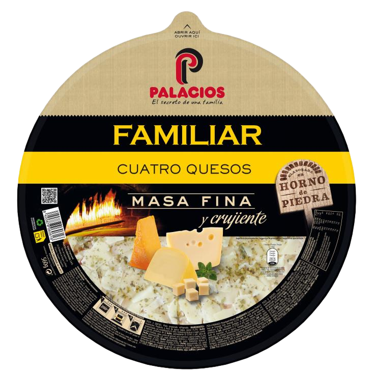 PALACIOS PIZZA FAMILIAR 4 QUEIJOS 560G