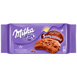 MILKA SENSATIONS COOKIES COEUR TENDRE 156G