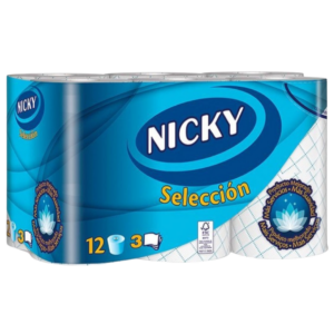 NICKY PAPIER TOILETTE 3 PLIS 12U