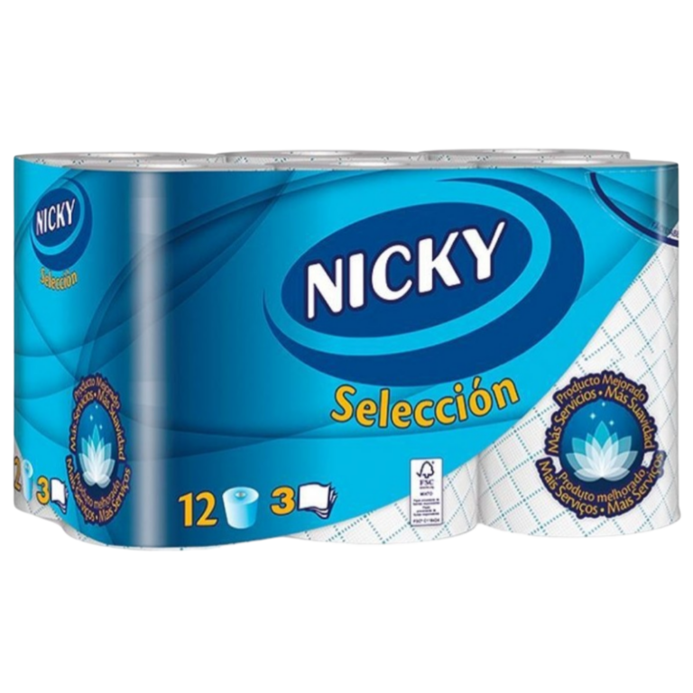NICKY PAPIER TOILETTE 3 PLIS 12U